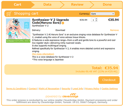 Purchase page